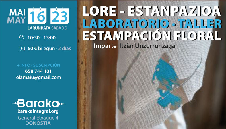 TALLER DE ESTAMPADO FLORAL