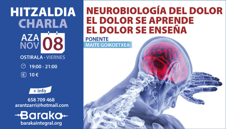 CHARLA: Neurobiología del dolor. El dolor se aprende. El dolor se enseña.