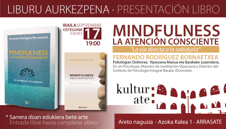 Baraka presentación libro Mindfulness ARRASATE